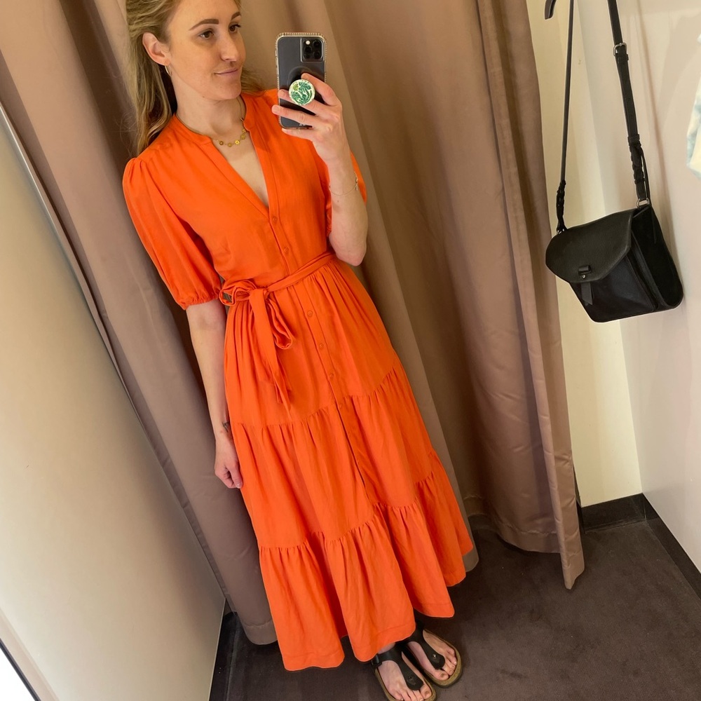 Forever New Orange Maxi Dress